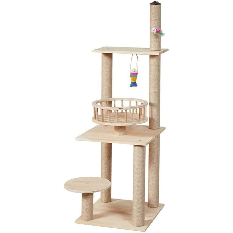 

Solid wood cat climbing frame multi-layer large t nest cat frame big jumping platform sisa scratching
