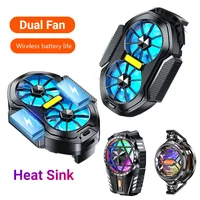 Magnetic & Rotatable Back Clip Laptop Tablet Radiator Strong Cooling RGB Cell Phone Cooler Phone Cooling Fan for iPad iPhone Mac