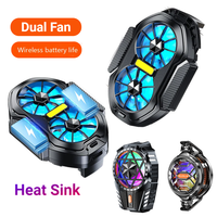 Magnetic & Rotatable Back Clip Laptop Tablet Radiator Strong Cooling RGB Cell Phone Cooler Phone Cooling Fan for iPad iPhone Mac