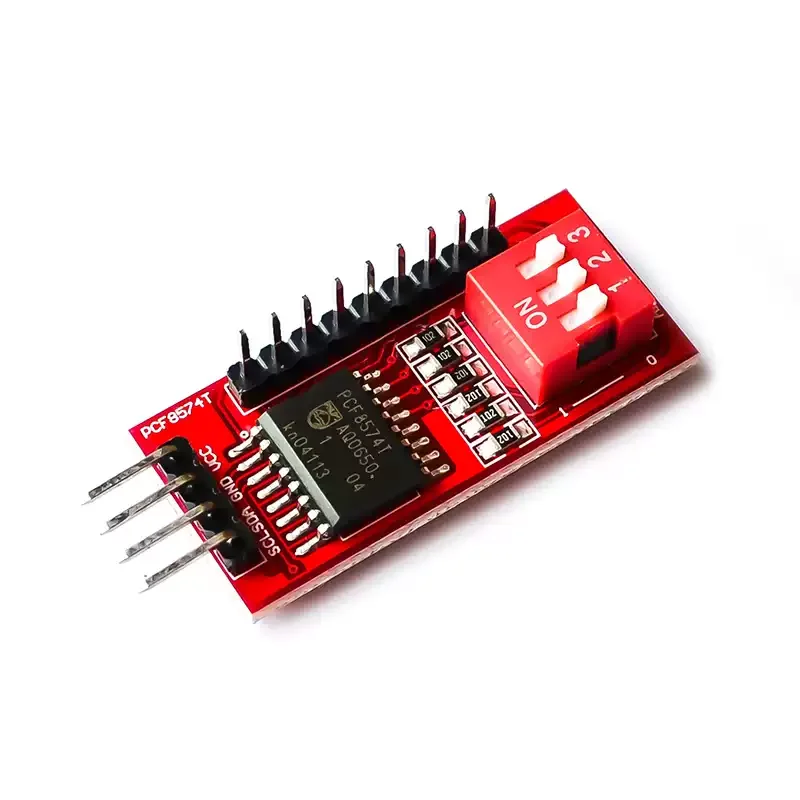 PCF8574T Module I2C Bus MCU Microcontroller 8-bit I/O Port Expander Board with DIP Switch