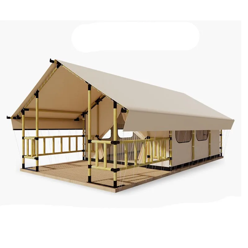 Vacation Hotel With Toilet Large Camping Tent Customized Luxury Glamping Tent Outdoor