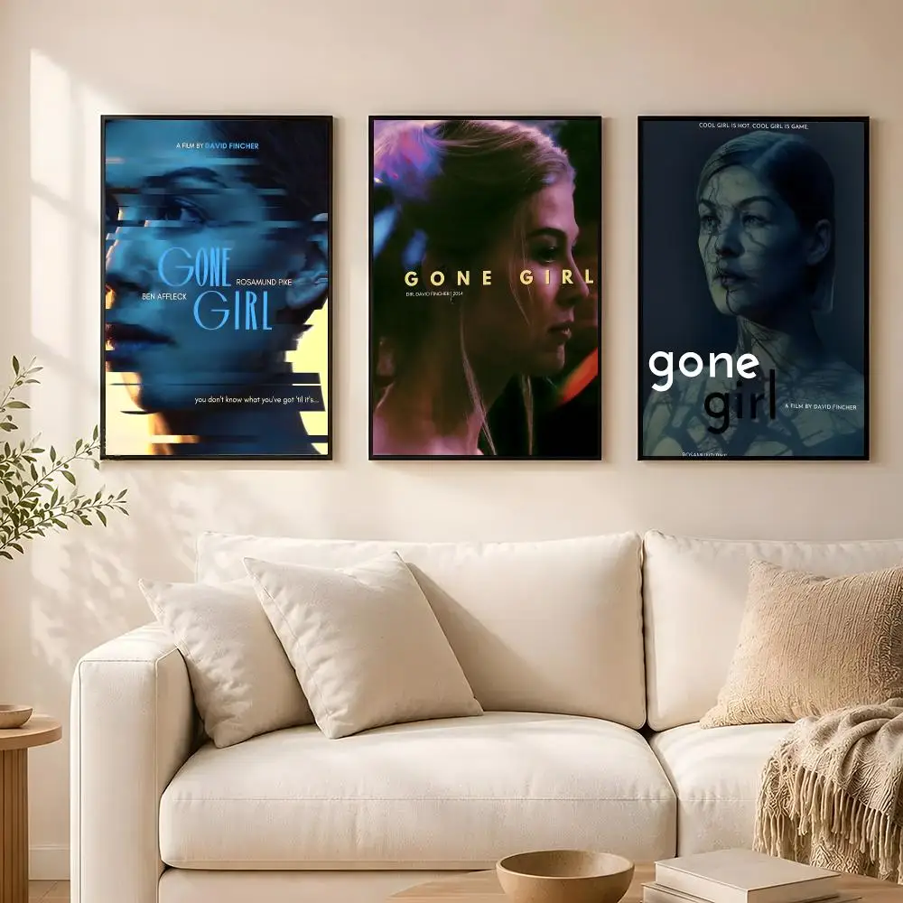 Movie Gone Girl Poster poster Self-adhesive wall stickers, suitable for room decoration, high-quality printing.