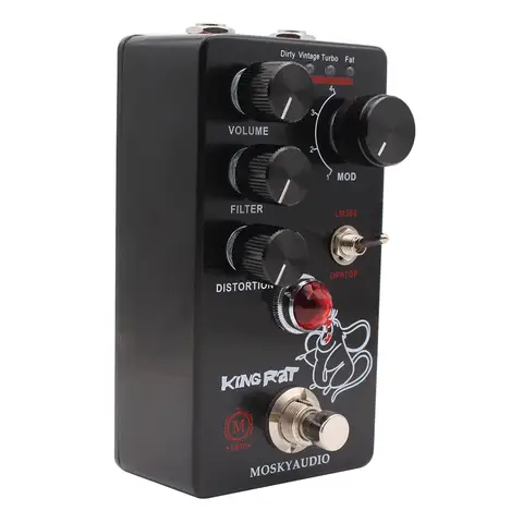 MOSKY Kral Sıçan Gitar Efektleri Fuzz Distorsiyon Elektro Gitar Efektleri 4 Düğmeli Gitar Bas Aksesuarları için Uygun