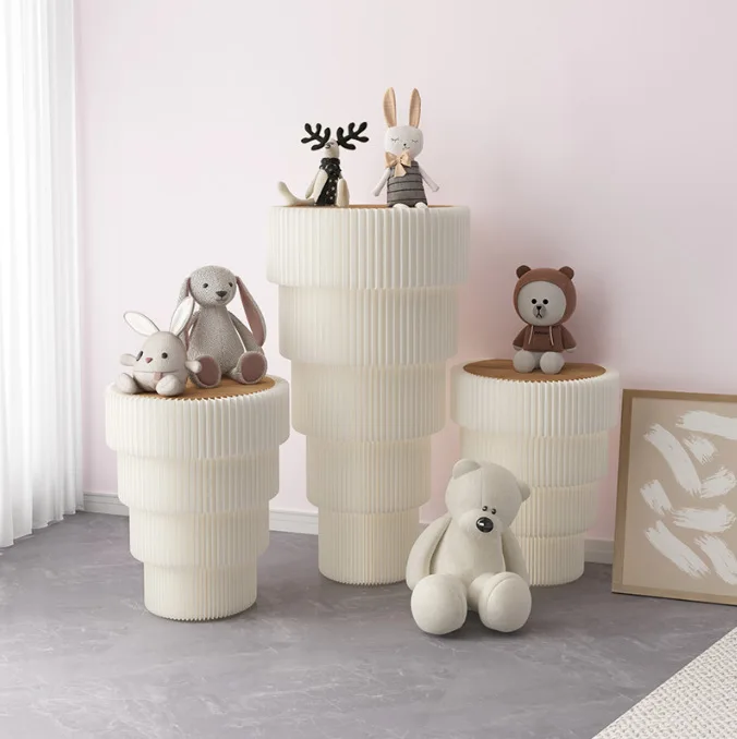 Cabina de papel Soporte de exhibición Cilindro Plataforma Nakajima Ventana Tienda de ropa Soporte de exhibición Mesa de flujo Exhibición de piso sta