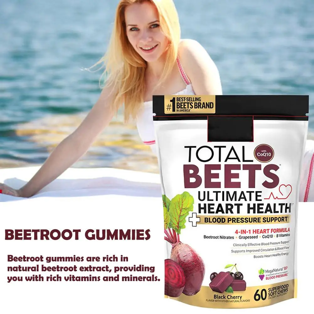 مستخلص Beetroot Gummies الطبيعي الغني بالمواد المضادة للأكسدة والفيتامينات والمعادن لتحسين المناعة وطعم حلو ومكمل صحي