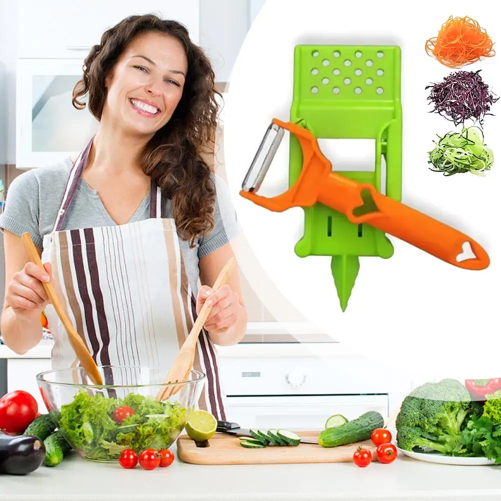 Multifunctional Vegetable Fruit Peeler Double Blade Potato Peeler Zester Slicer Portable Kitchen Gadget Food Peeling Tool