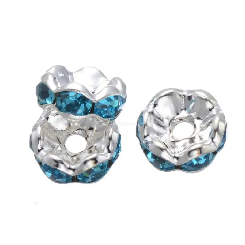 

Set of Rhinestones Rondelle Beads Bracelet Charm Decorative Beads Suitable for Bracelets and Jewelry Creation Dropship