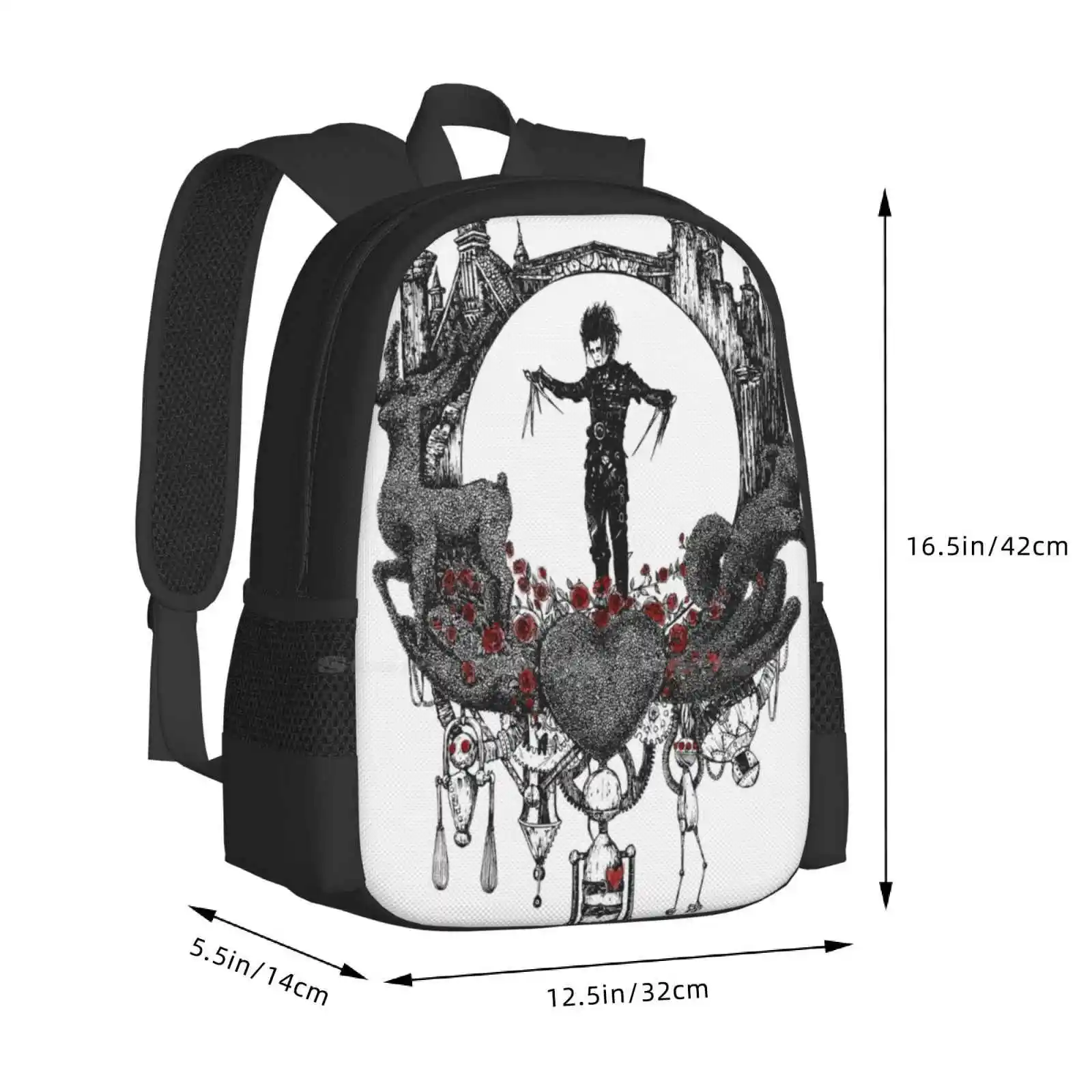 Eistanz Teen College Student Rucksack Muster Design Taschen Edward Scissor hands Zeichnungen