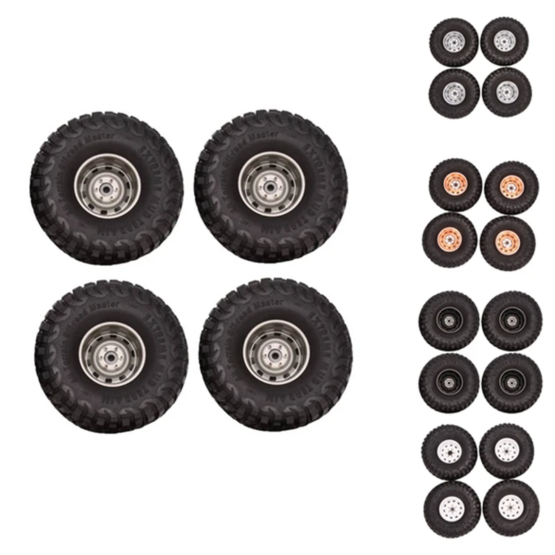 

4PCS 120Mm Rally 1.9 Beadlock Wheel Rim Tire Set For 1/10 RC Crawler Car Traxxas TRX-4 RC4WD D90 Axial SCX10