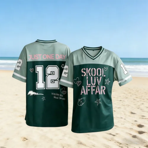 26 Camisetas de Fútbol de la Gira Mundial Skool Luv Affair 2026 Más Vendidas, Mercancía Kpop, Camisetas Deportivas Casuales Transpirables para Padres e Hijos