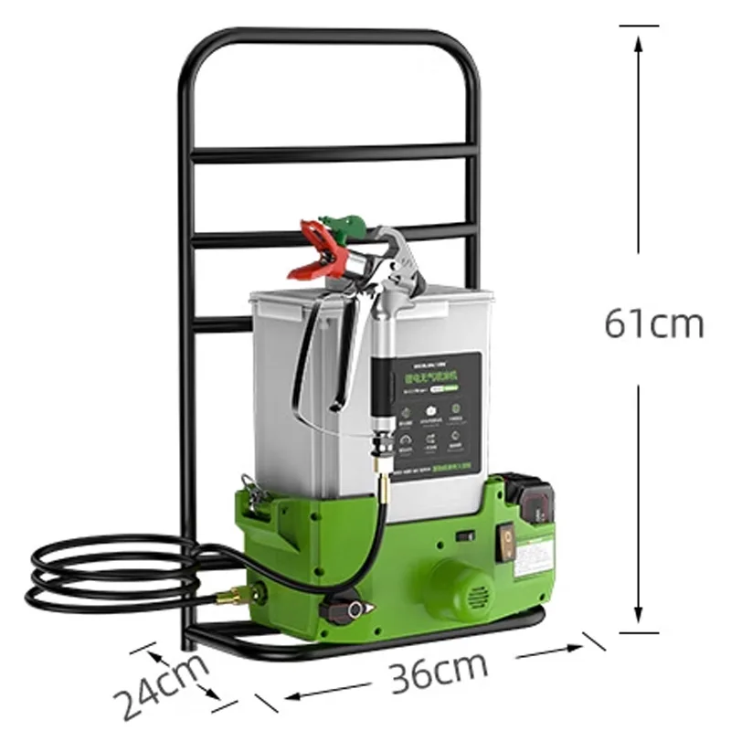 21V 6.0AH Piston Type Lithium Battery 500W Power Backpack Spraying Machine, High-pressure Airless Spraying Machine,Latex Paint