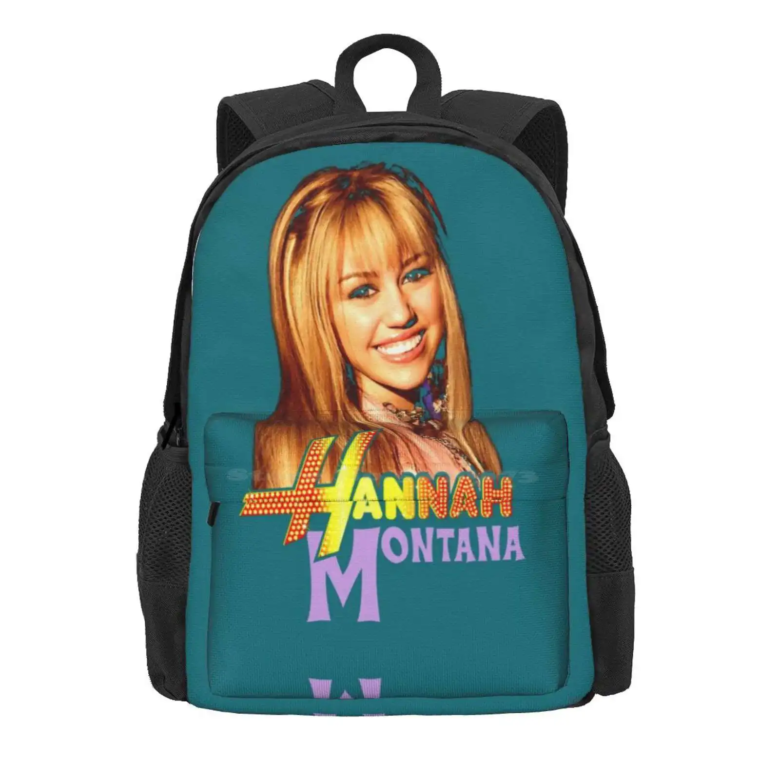 Hannah Montana Dropping Like Flies Hot Sale Schoolbag Backpack Fashion Bags Hannah Montana Miley Cyrus Channel Funny Meme