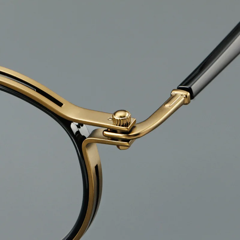 54227 Retro Steam Punk Metal Glasses Frames Men Optical Prescription Eyewear Anti Blue Light Computer Eyeglasses