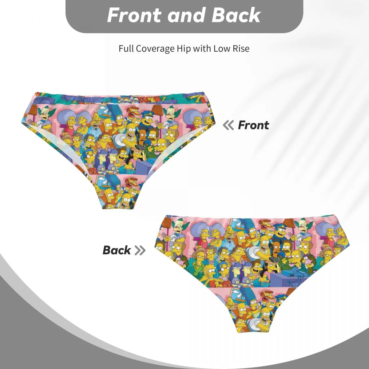 Custom Men\'s The Simpsons Tv Series Wallpaper Underpants Breathable Briefs Underwear