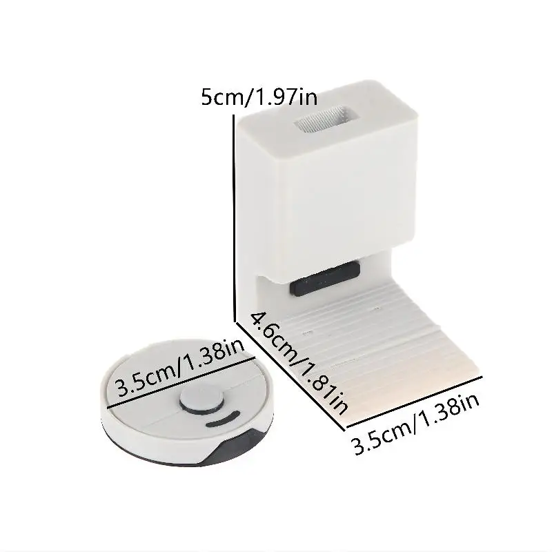 Miniature Sweeper Ornament 1:12 Dollhouse Mini Robot Vacuum Cleaner Model Dollhouse Living Room Scene Decor Pretend Play Toys