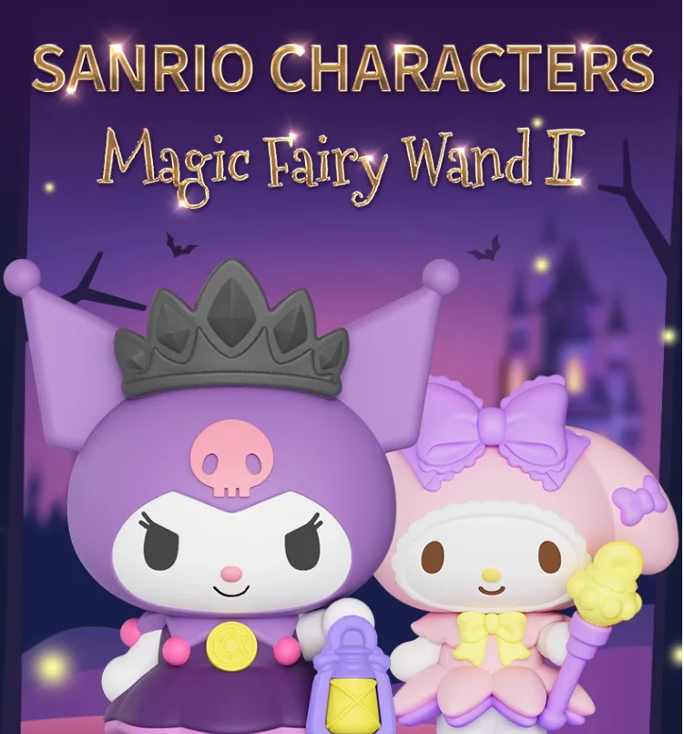 Genuine Sanrio Fairy Stick Series Blind Box Toys Magic Crystal Ball Kuromi Pochacco Cinnamoroll Blind Box Decor Toys Girls Gifts