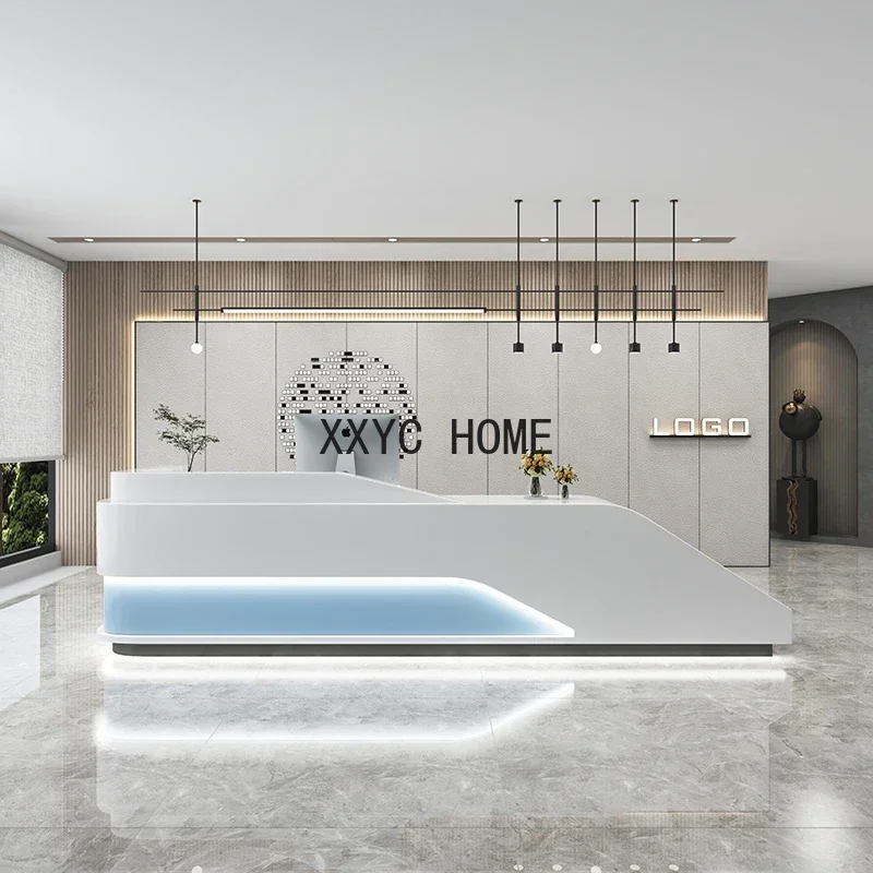 

Kitchen Island Bar Counter Beauty Cashier Counter Company White Paint Reception Desk Reception Desk