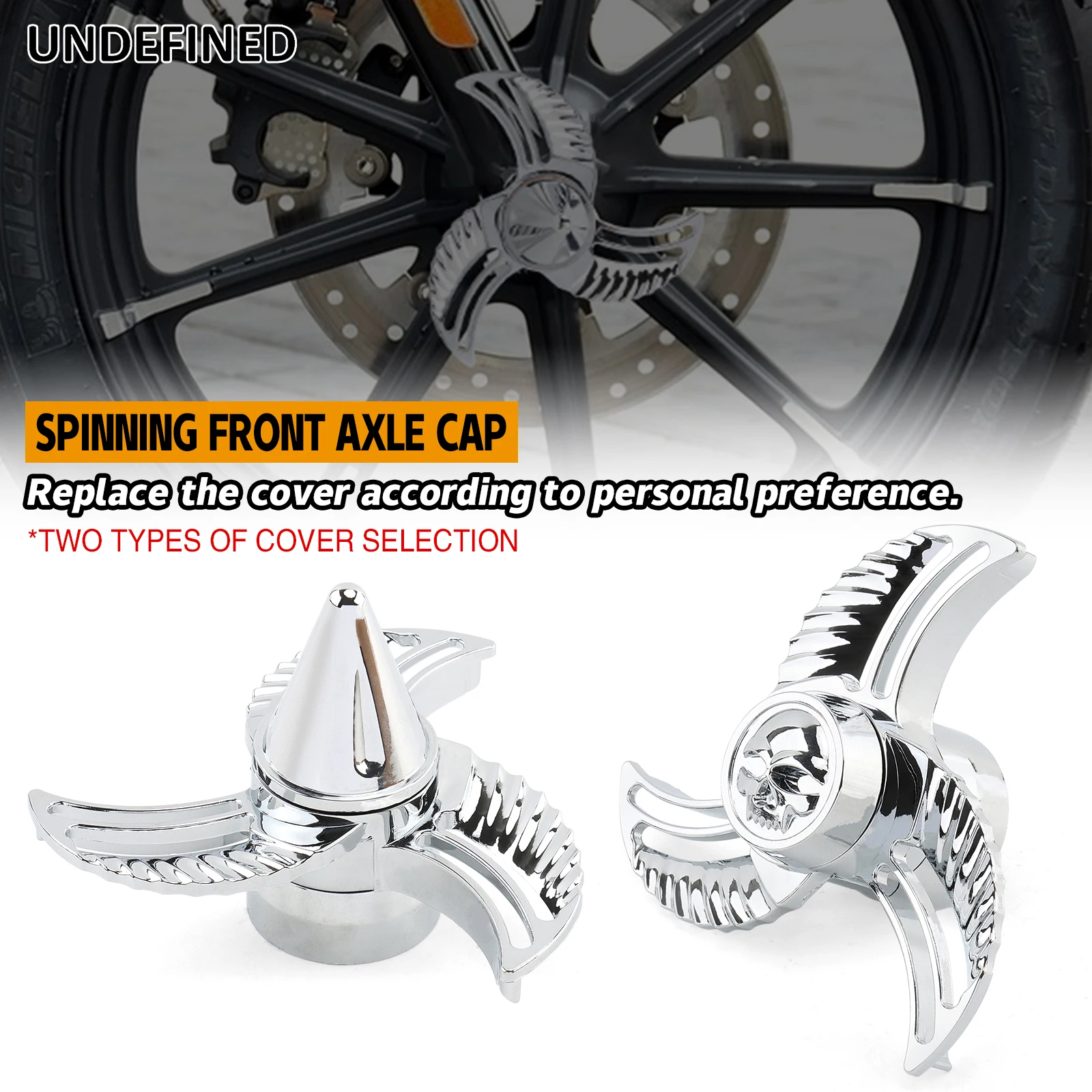 

Motorcycle Spinning Front Axle Nut Cover Caps For Harley Touring Road King Sportster XL 883 1200 Dyna Street Bob Softail Fat Boy