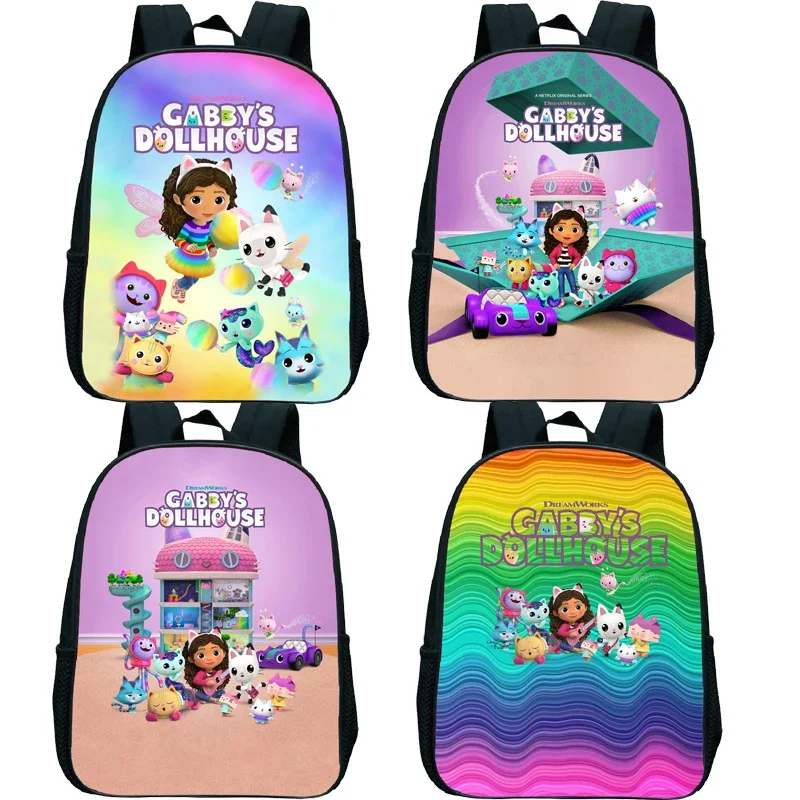 

Gabby's Dollhouse Cartoon School Bag Gabby Cat Primary School Boys Children Backpack Personalized Lightweight Backpack Gift