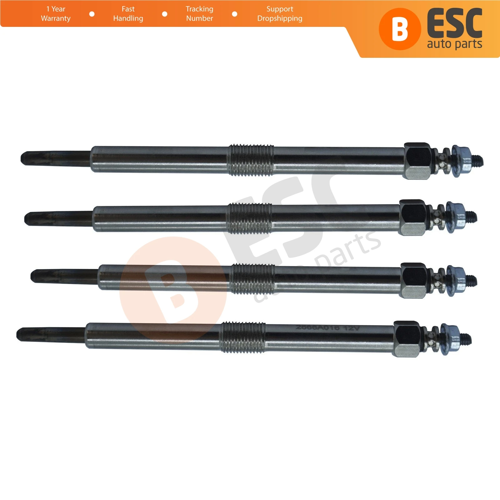 ESC Auto Parts EGP69-1 4 Pieces  Heater Glow Plugs 12 Volt for Perkins 2666A016 1103 1104 1106 Fast Shipment Ship From Turkey