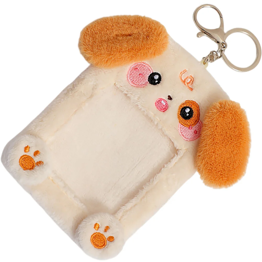 

Photo Card Keychain Plush Animal Holder for Men Pendant Student Bead Pets Kit Decorate