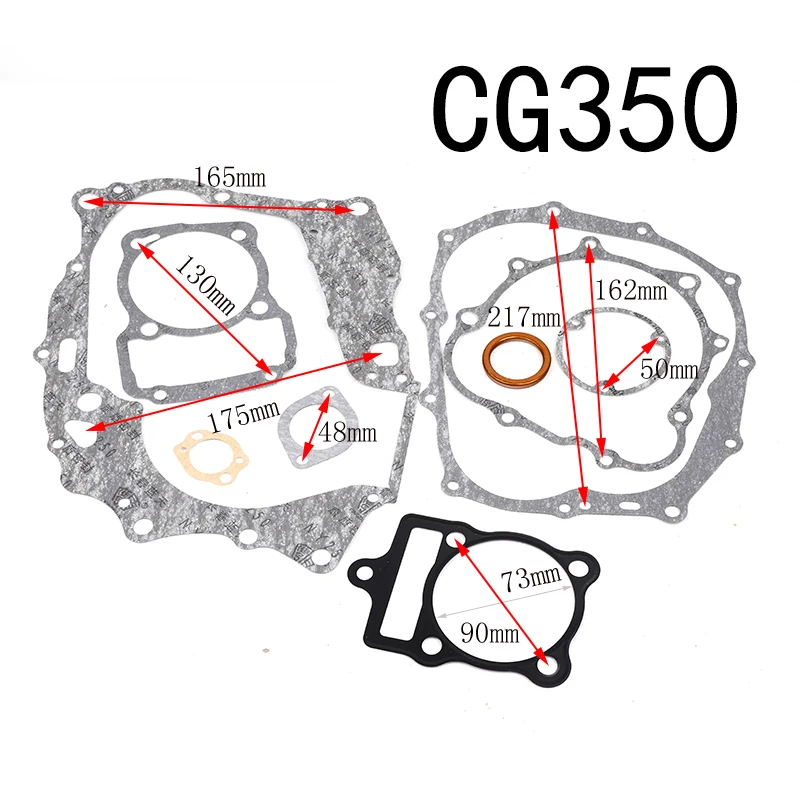 Motorcycle Cylinder Head Gasket For CG125 XR125L CG150 CG200 CG250 CG300 CG350 Zongshen Loncin Lifan Engine Gasket