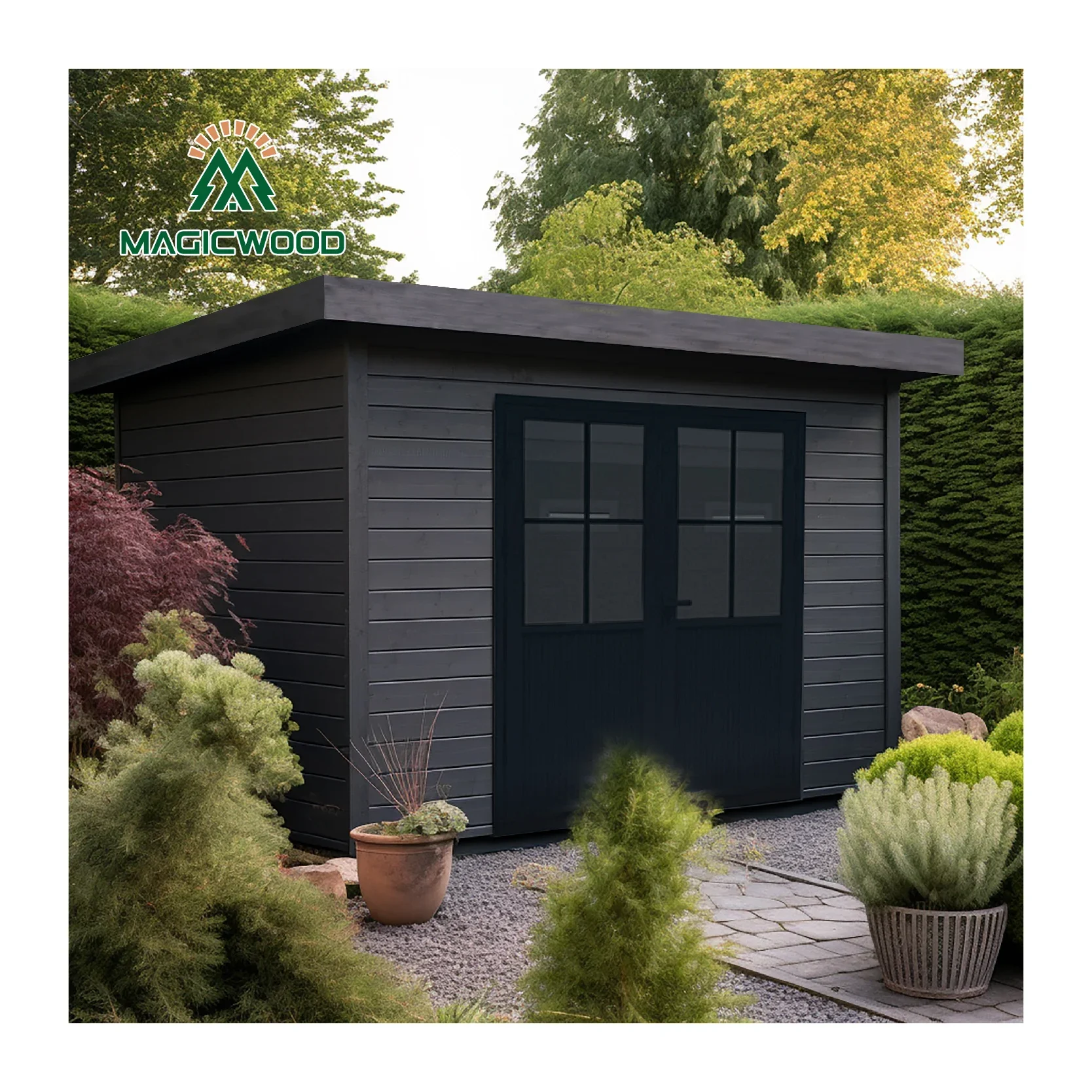 

M Series Outdoor Garden Plastic Tool Room Economical WPC Garden Shed Environmental-Friendly Formaldehyde Free