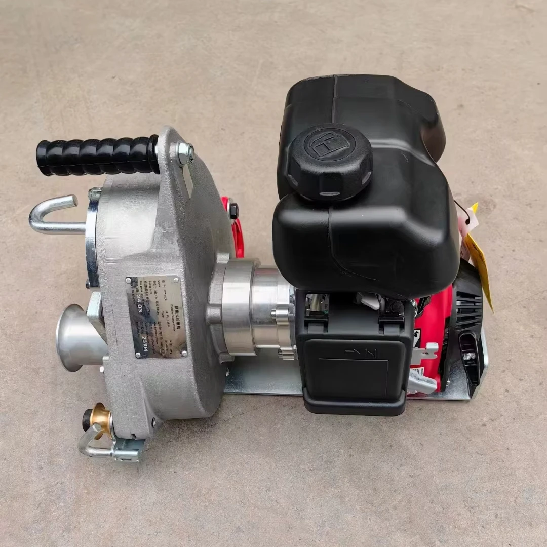 PCW-5000 휴대용 윈치 캡스턴 1000kg 견인 용량 브랜드 엔진 (임업 건설용)