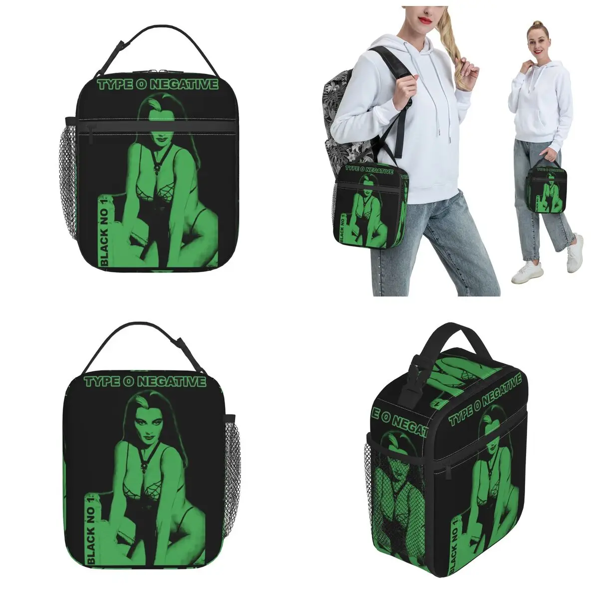 Type O Negative Accessories Insulated Lunch Bag For Travel Food Box Portable Thermal Cooler Lunch Boxes