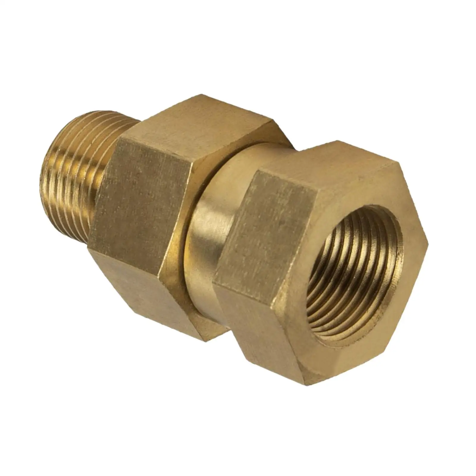 Quick Connect Brass Swivel Joint G38 Rotating Pressure Washer Adapter Coupler for Patio Deck and Car Cleaning