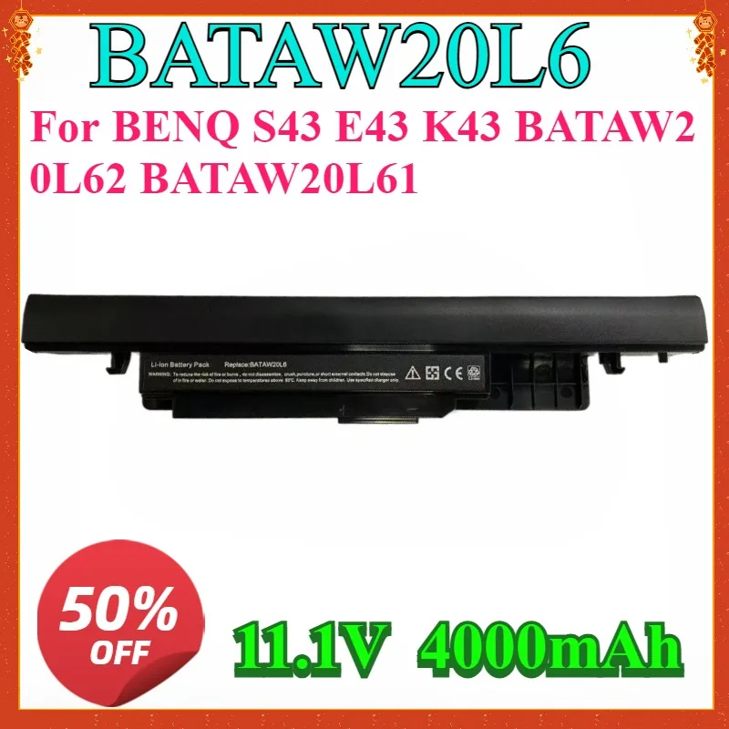 

New High-quality 11.1V 4000MAH New Laptop Battery for BENQ S43 E43 K43 BATAW20L62 BATAW20L61