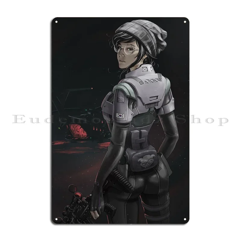 Dokkaebi Six Siege Operator Fuze Design Unique Gaming Art Metal Plaque Club Printing Designing Print Wall Cave Tin Sign Poster