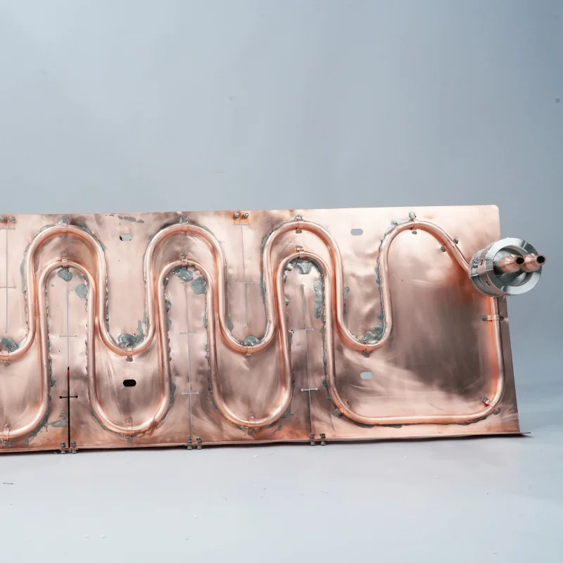 High vacuum chamber condenser copper tube vacuum cold trap to prevent steam and liquid backflow