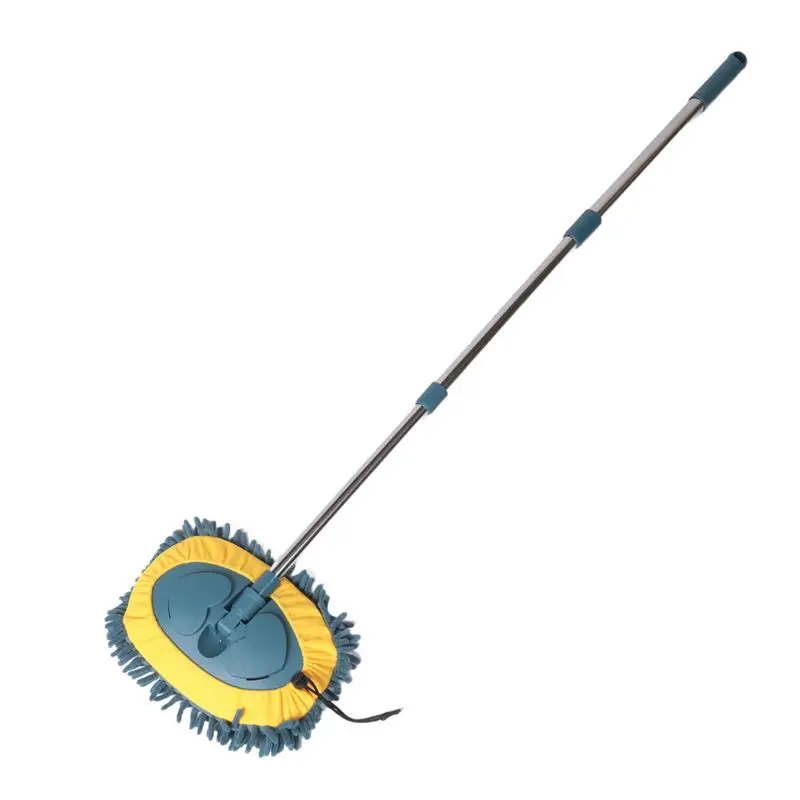 Car Cleaning Mop Car Wash Brush Rotating Telescopic Mop Chenille Broom Dust Brushing Floor Windows Cleaning Tools