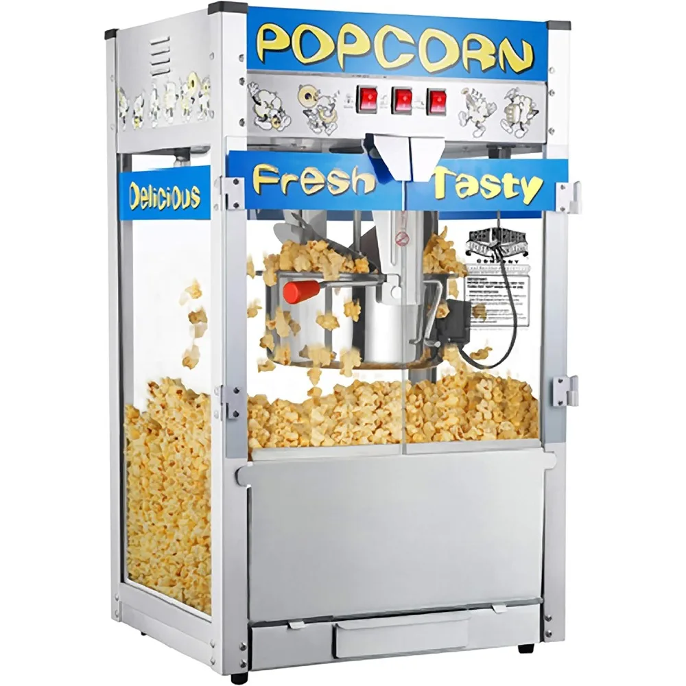 

Popcorn Machine - 12oz Stainless-Steel Kettle, Reject Kernel Tray, Warming Light, and Accessories by Great Northern Popcorn