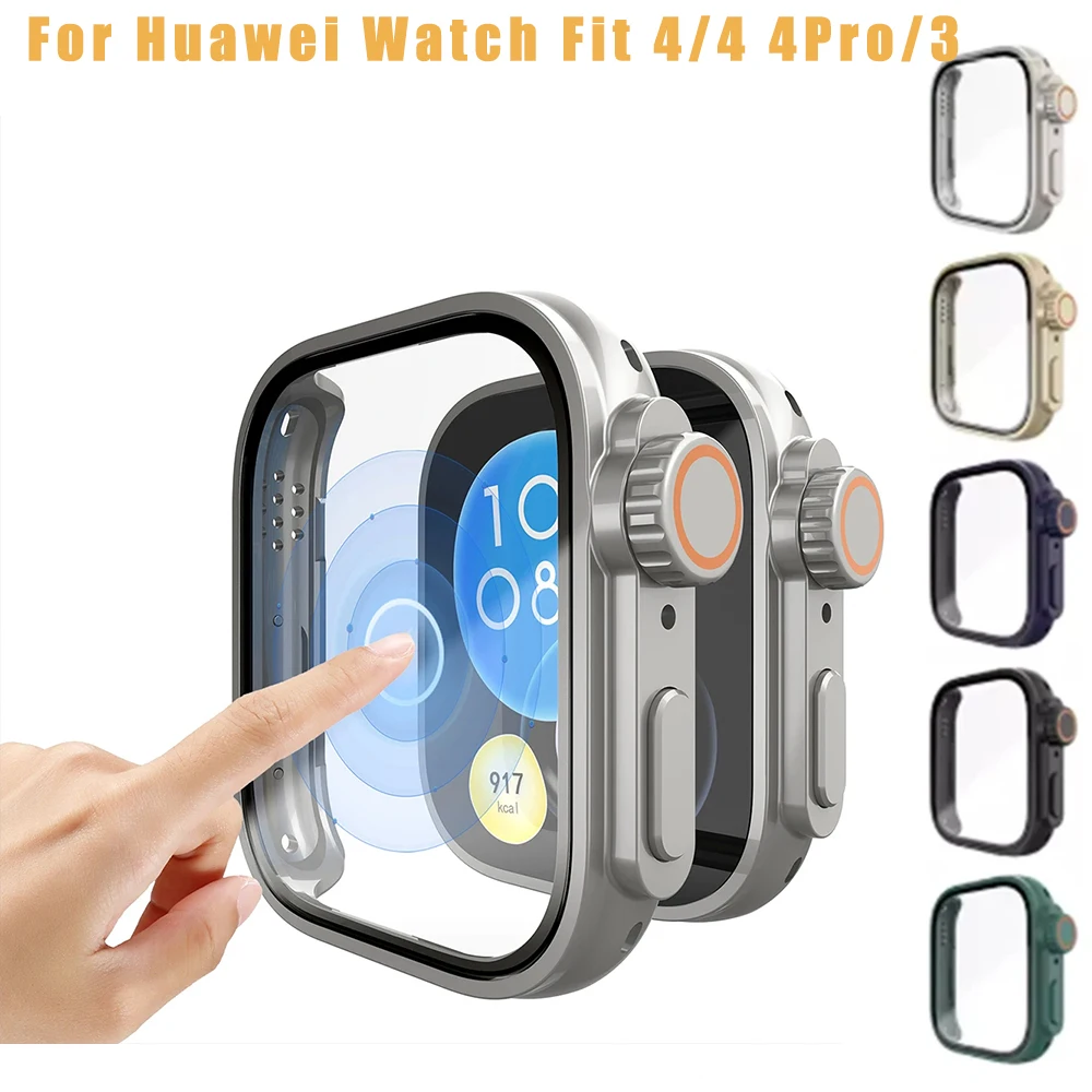 Чехол Change To Ultra для Huawei Watch Fit 3 4 4Pro, чехлы из закаленного стекла, защитная пленка для экрана Huawei Fit4 Fit3, обновление до Ultra 2