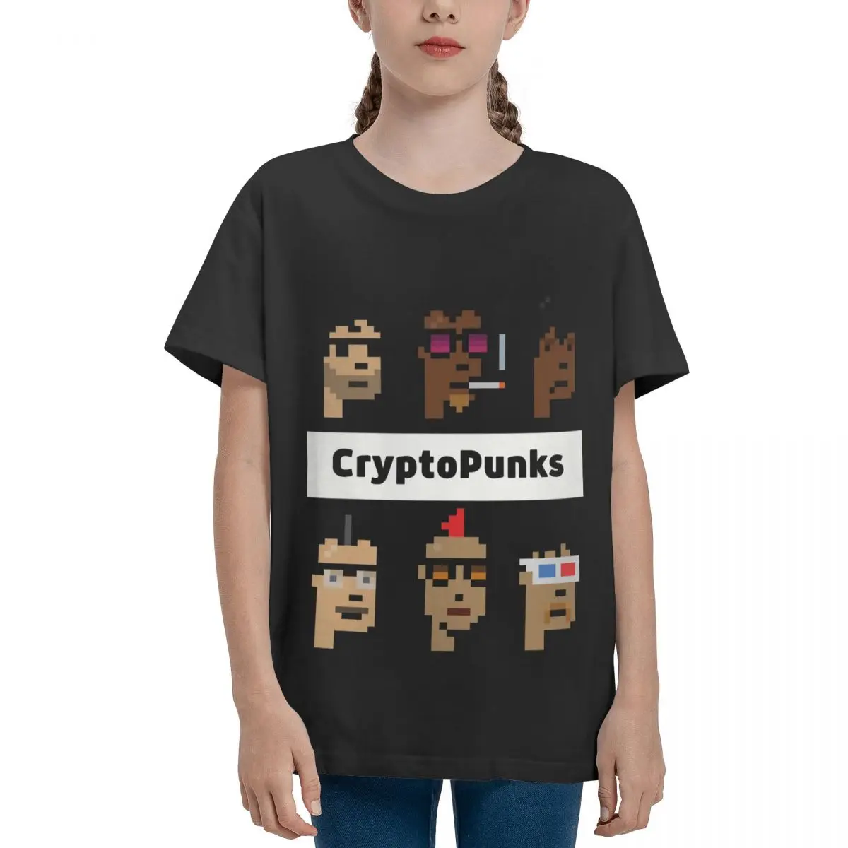 Teeanger CryptoPunks-T-shirt à manches courtes, vêtement de base, créatif, de haute qualité, amusant, nouveauté, frais, à vendre