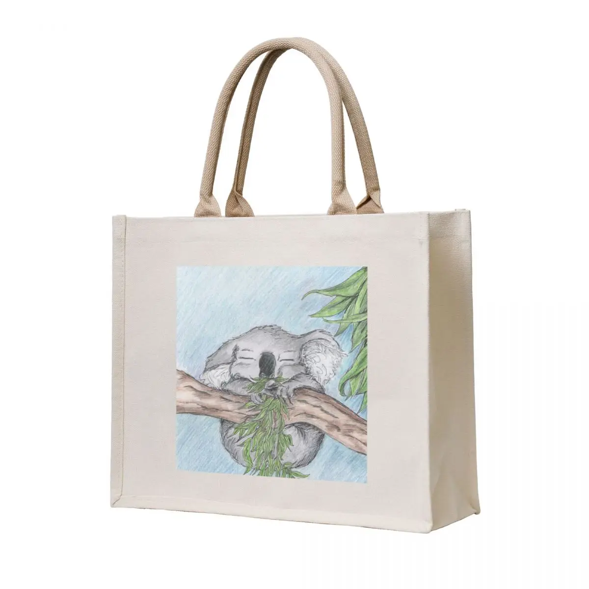 

Sleep Eating Koala Style Tote Bag bag for beach Reusable bags Canvas shoulder bag