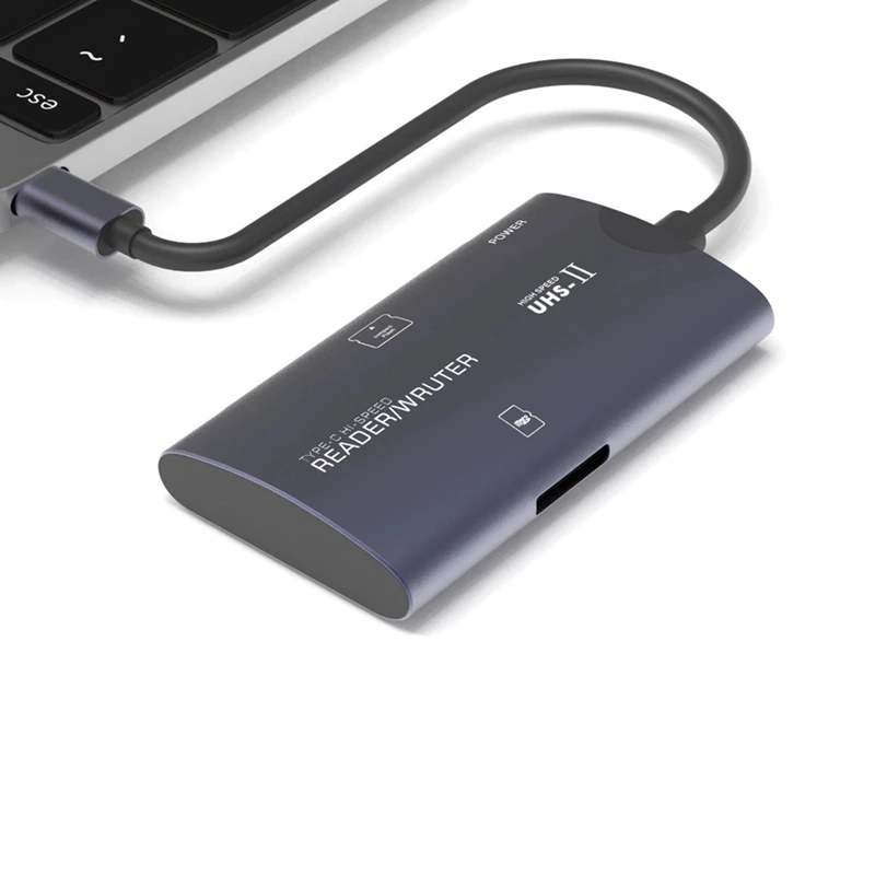 高速多機能 CF カードリーダー Type-C (TF+CF) TF アルミニウム合金コンピュータ携帯電話ツーインワンカードリーダー