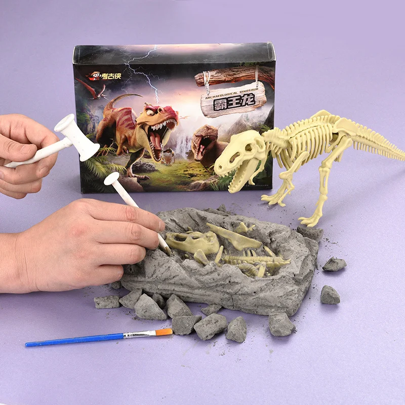 Dinosaur fossil treasure hunt, puzzle puzzle stall archaeology, treasure-digging toys, children stall supply, DIY toys.