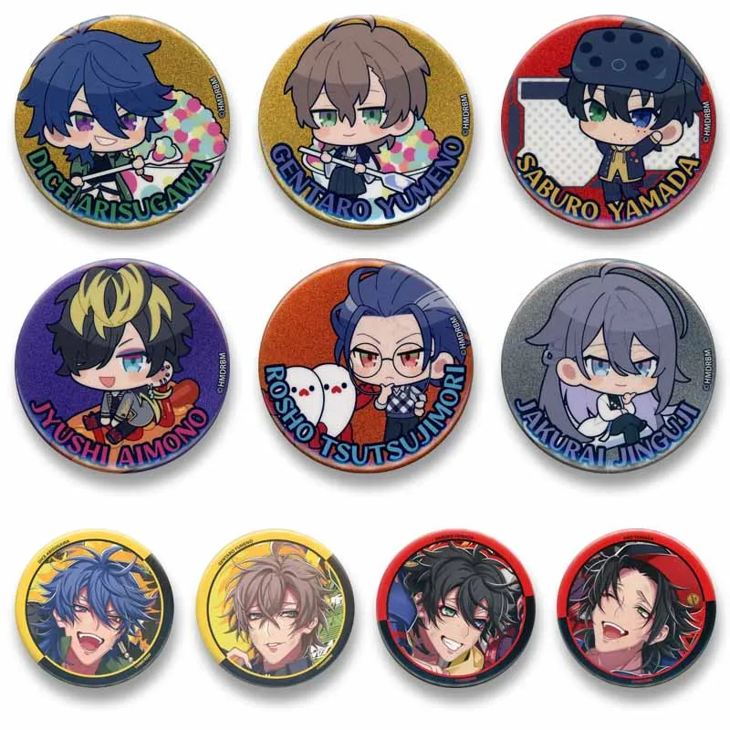 Cute Cartoon Enamel Pins Game Hypnosis Mic Division Rap Battle Button Brooch for Coat Bag Fashion Lapel Badges Fans Jewelry Gift