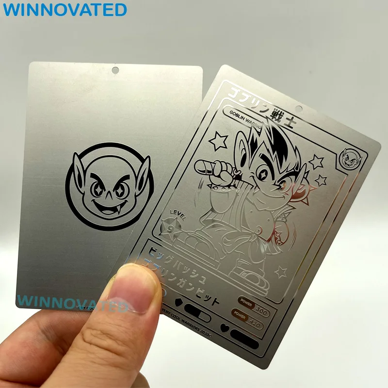 

10 0.pieces.CustomChina Factory Excellent Shiny Mirror Metal Business Card With Or Silver Plating