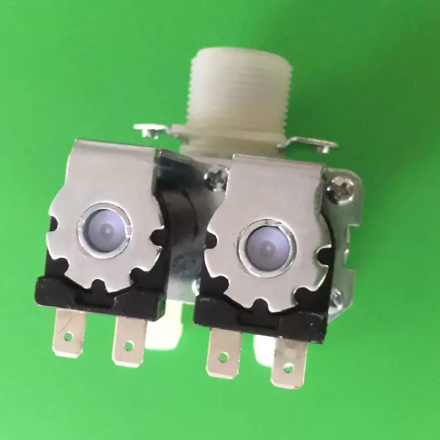 DN20 G3/4 1 In 2 DC 12V 24V AC 220V Pressure Dual Electric Water Inlet Solenoid Valve Normally Close For Washing Machine