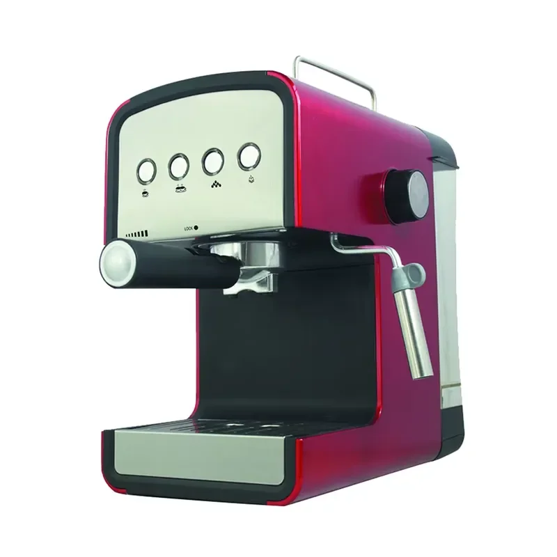 Silver Home Espresso Machine With Built In Grinder Automatic Coffee Maker For Kitchen Barista Style Brewing System Compact
