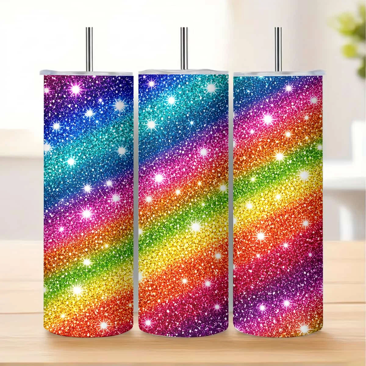 1pc 20Oz Rainbow Starry Sky Pattern Stainless Steel Insulated Tumbler Coffee Office Travel Mug with Lid Cup Daily Use Leakproof And Bpa Free Keep Drink Hot And Cold Ideal Gift for Friends Family Colleagues on Birthday Christmas Thanksgiving New Year