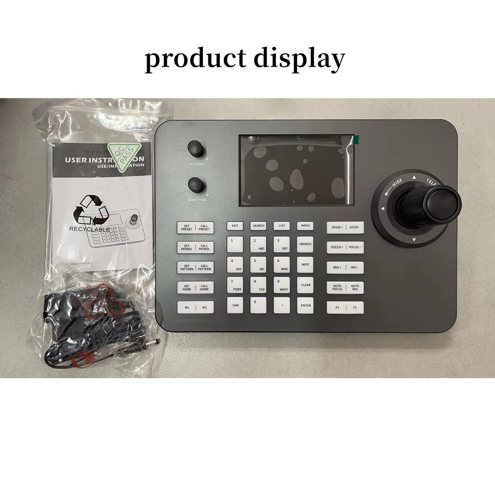 Imagem -05 - Controlador Joystick para Câmeras Ptz na Tela 255 Presets Suporte Poe Onvif Teclado ip Rs232 Rs422 485 Dropshipping