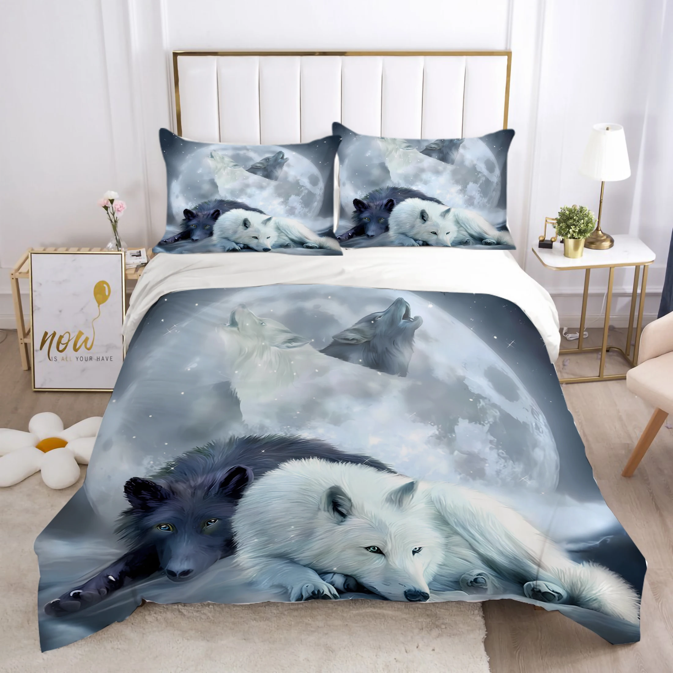 

Bedding Set Luxury Home Quilt Cover 3D Wolf Duvet Cover Comforter Cover Set