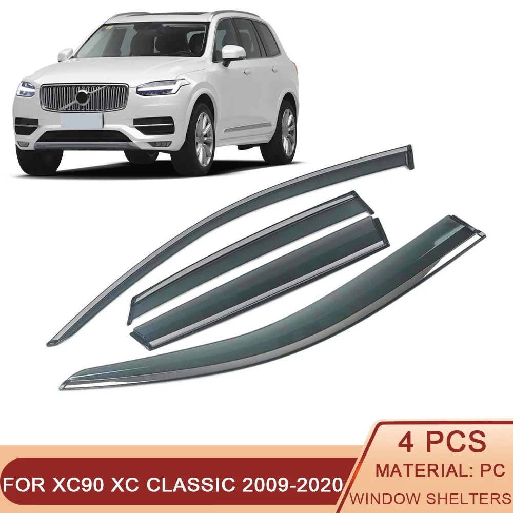 

For VOLVO XC90 XC Classic Car Window Sun Rain Shade Visors Shield Awnings Shelter Protector Cover Trim Frame Sticker Accessories