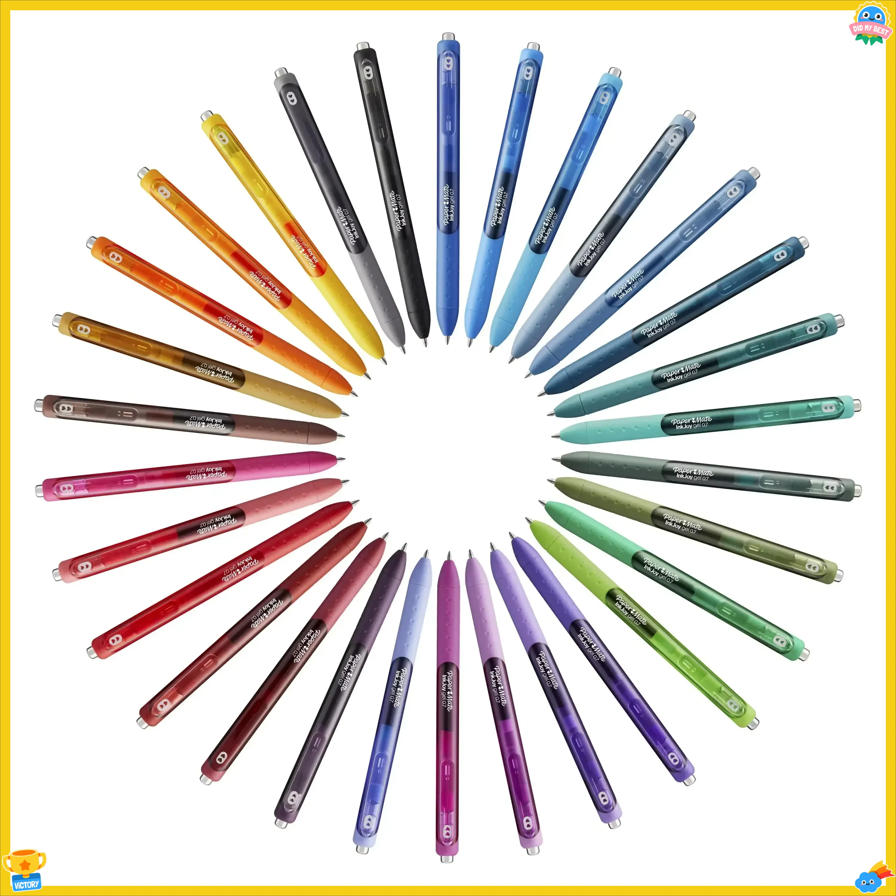 

Гелевые ручки среднего размера 0,7 мм, 14 шт., плавное письмо для ежедневного нотаток, идеально подходят для студентов, ведения журналов и офисных работ