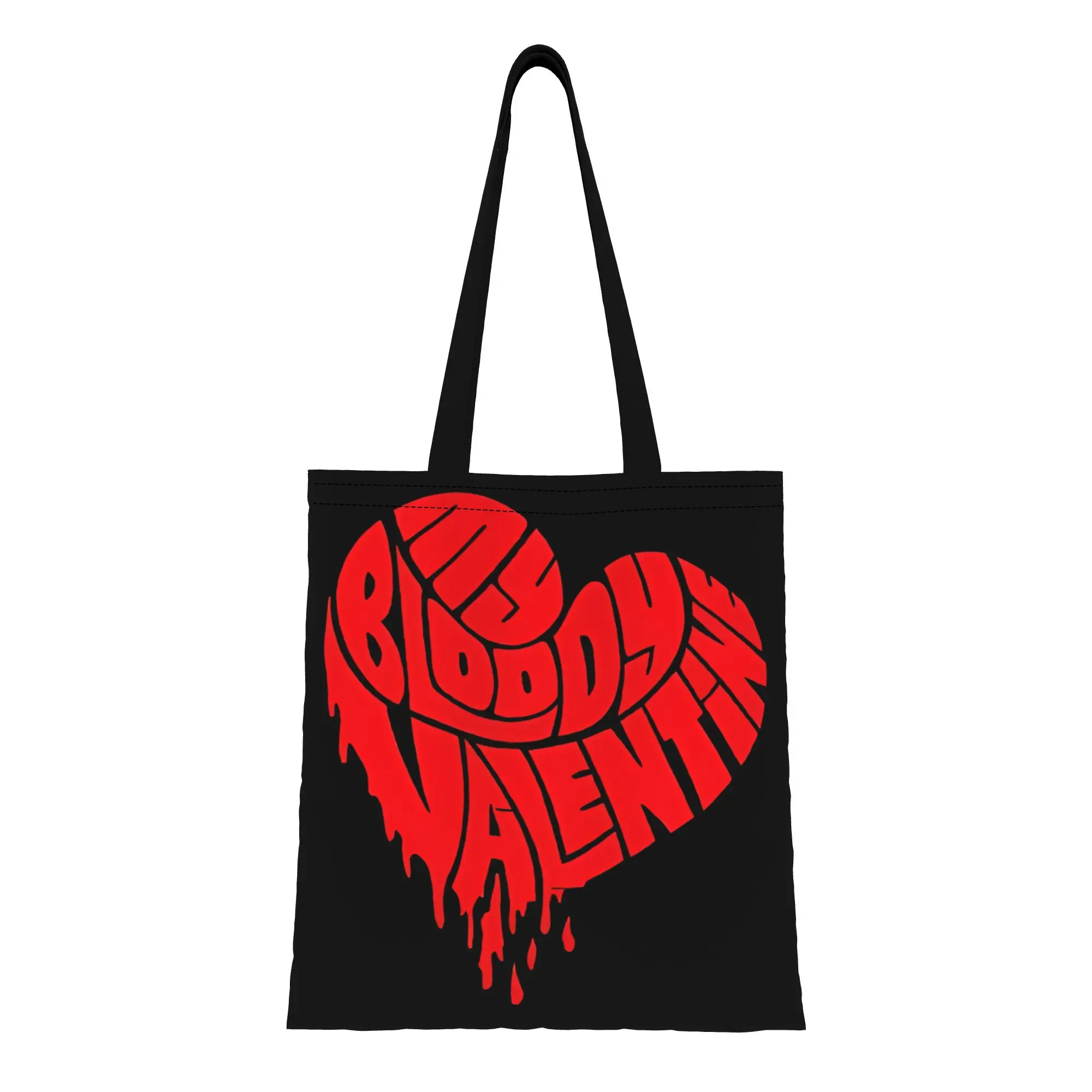 

My Bloody Valentine Rock heart Canvas Tote Bag Perfect for Shopping Travel Outdoor Heavy Duty Shoulder Handbag